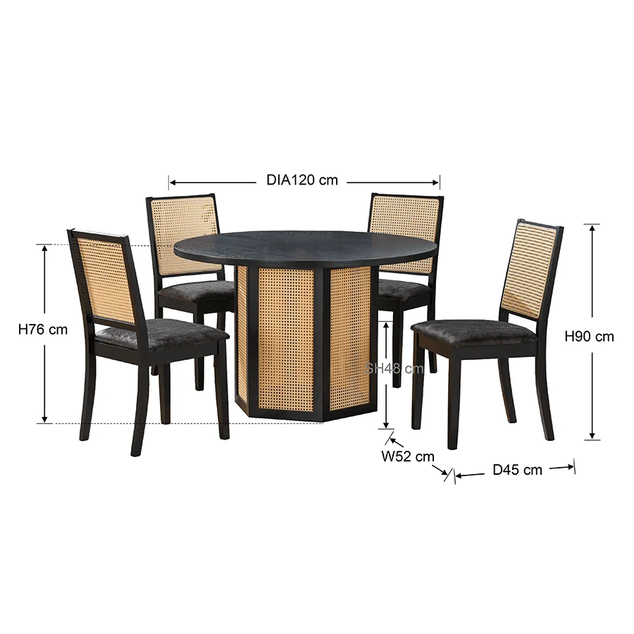 Adela + Renee 4 Seater Dining Set - Image 12