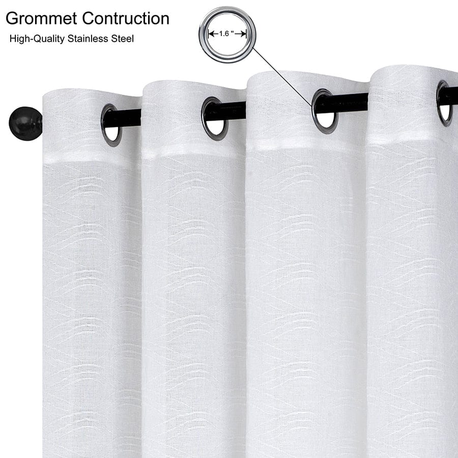 Adelia White Sheer Curtain - Image 5