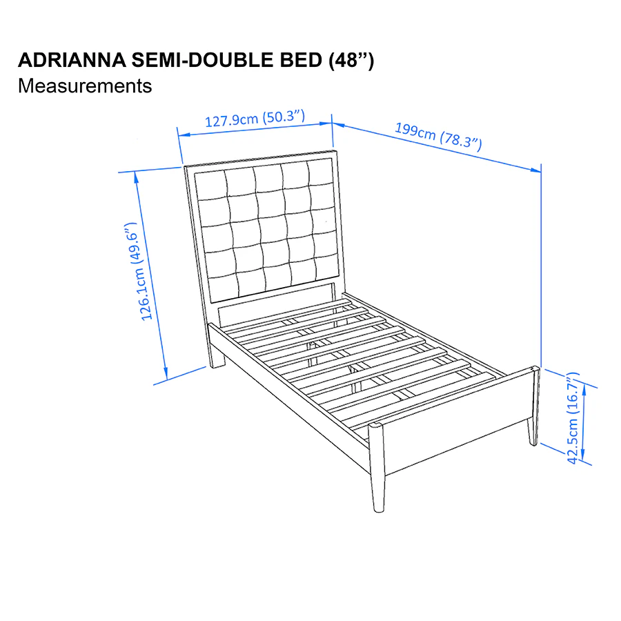 Adrianna 48x75" Bed - Oak - Image 5