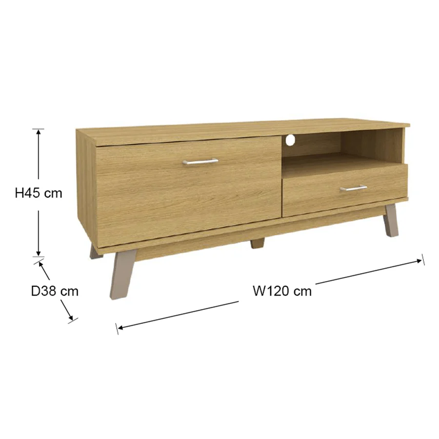 Aiden 120 cm Low TV Rack - Image 8