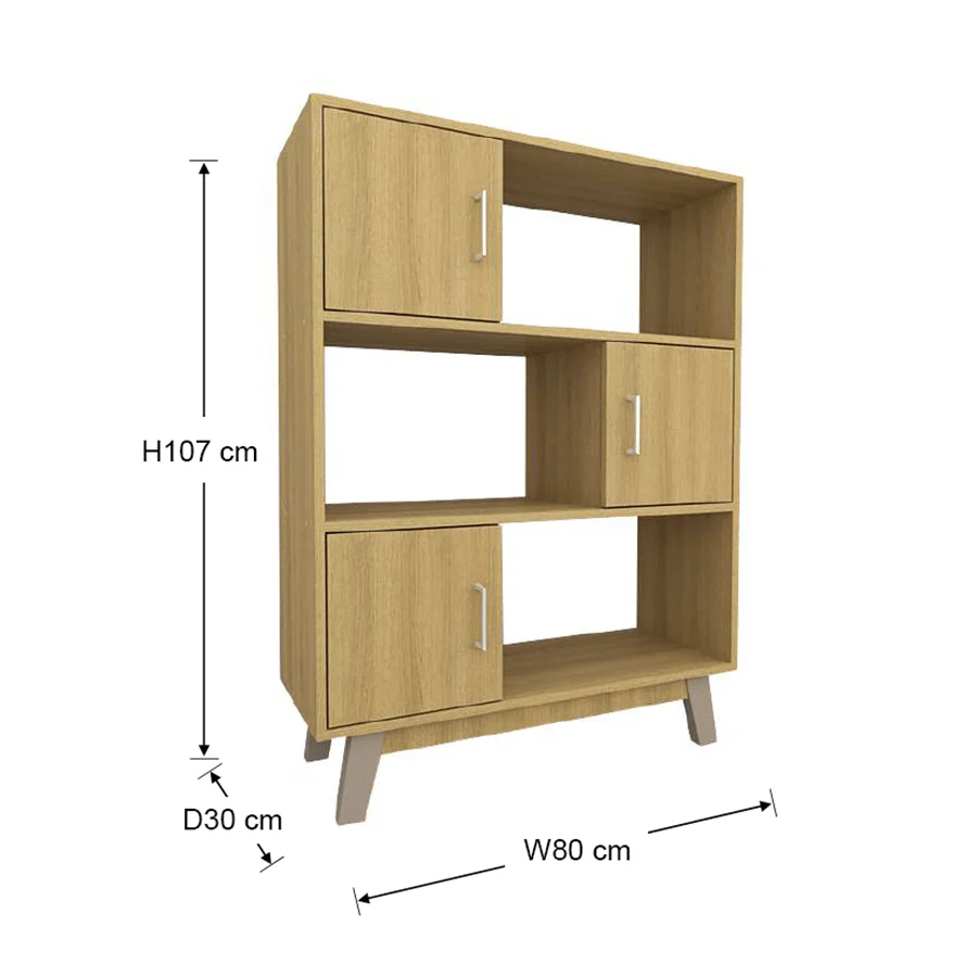 Aiden 80 cm Mid Bookcase - Image 19