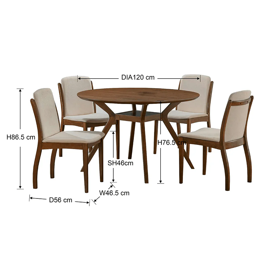 Alexander 4 Seater Dining Set - Image 14