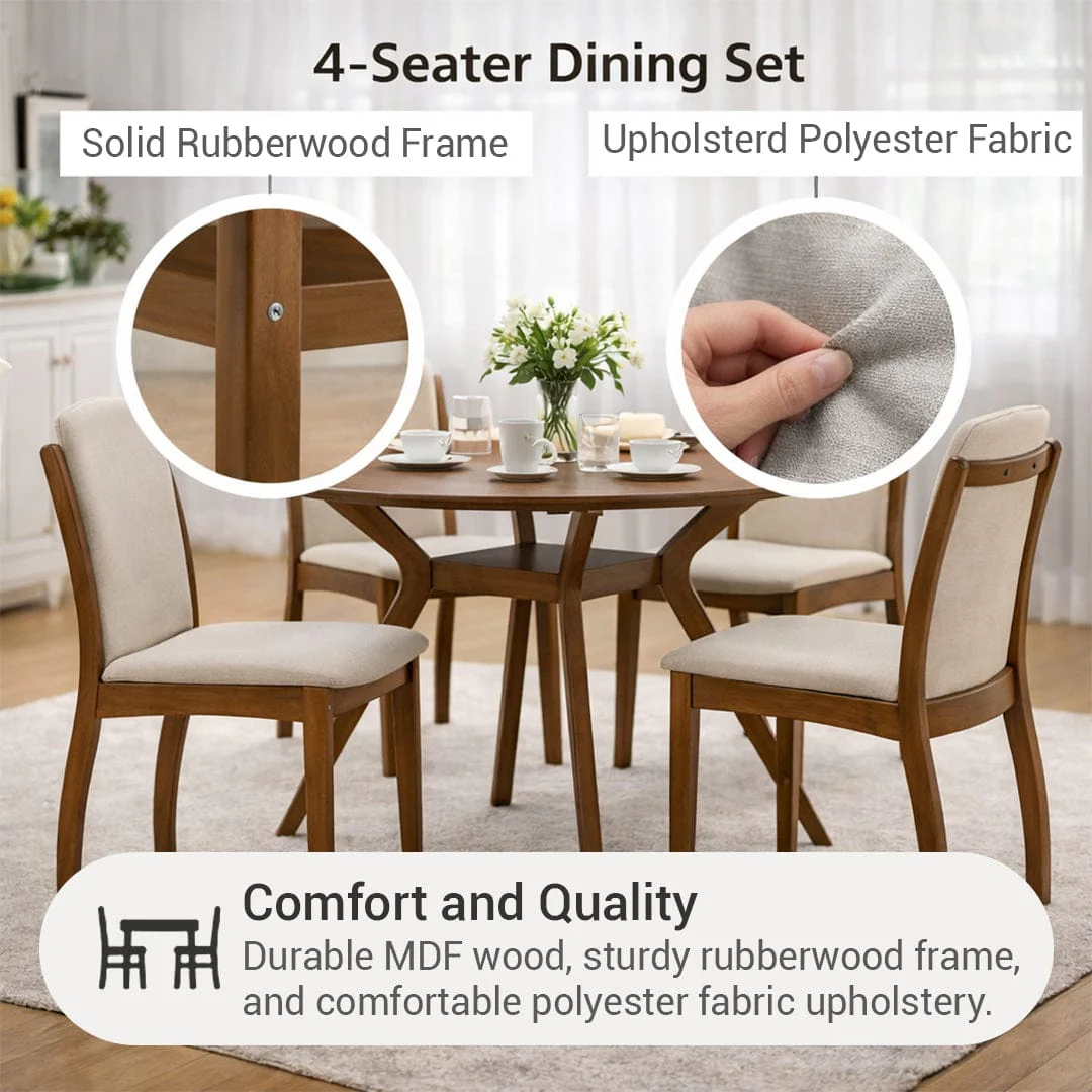 Alexander 4 Seater Dining Set - Image 3