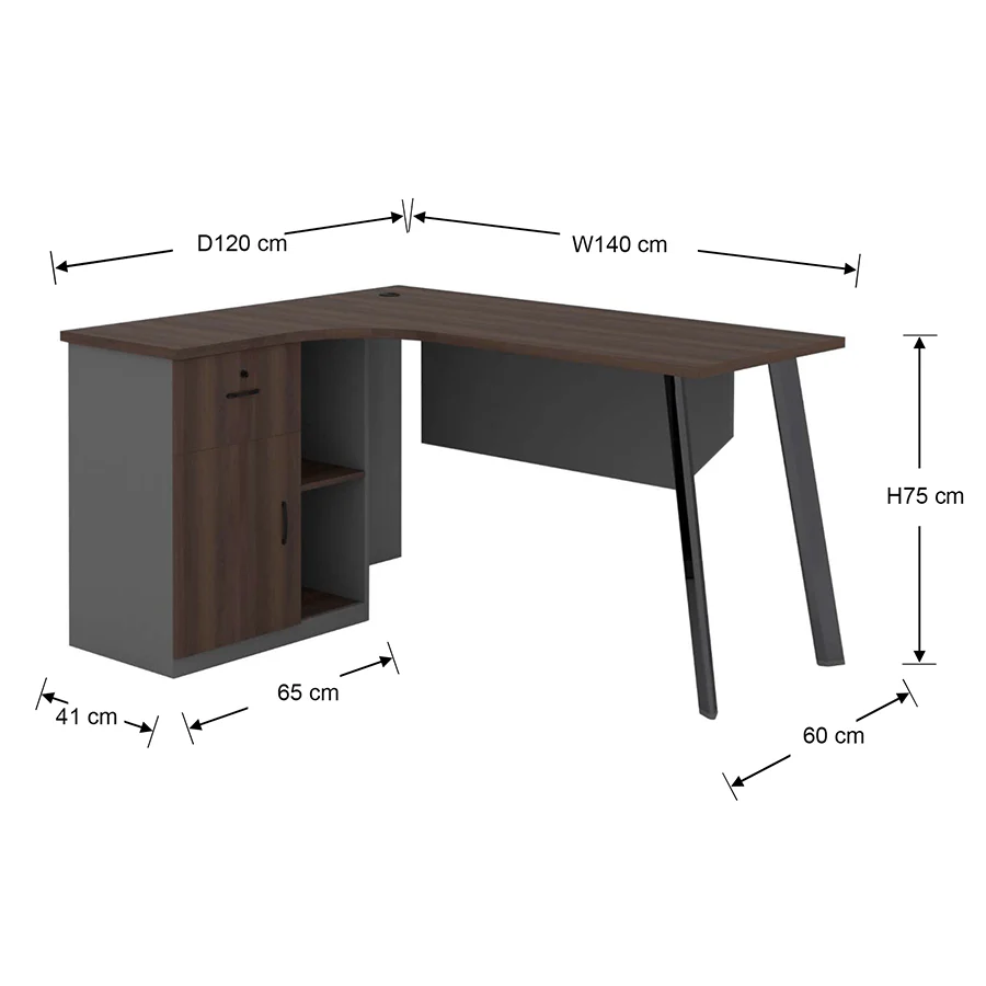 Alice 140x120 cm Left Corner Desk - Image 15