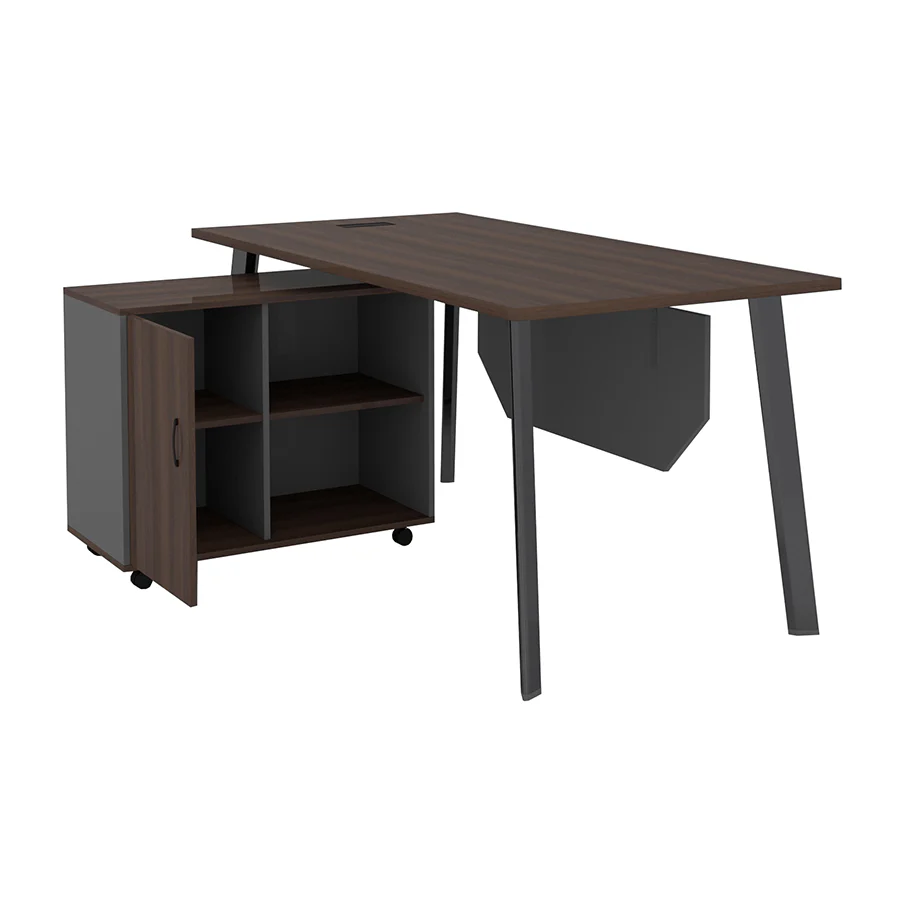 Alice 160 cm Executive Desk with Mobile Cabinet - Image 9