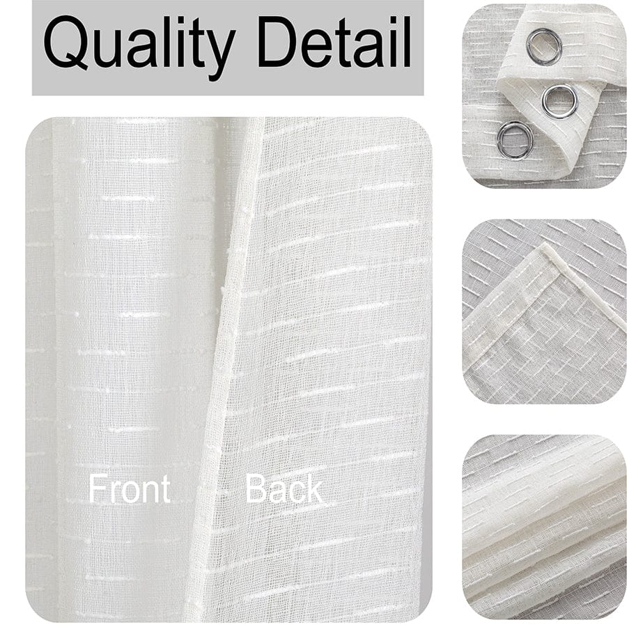 Amalie Beige Sheer Curtain - Image 4