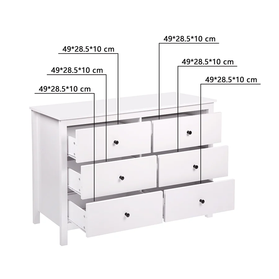 Amber 120 cm 6 Chest of Drawers - Image 9