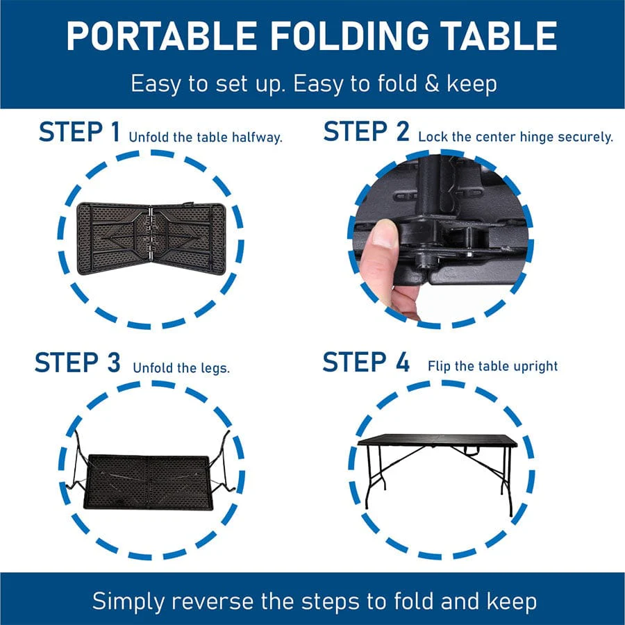 Anders 5ft Fold-n-half Rectangle Table - Image 9