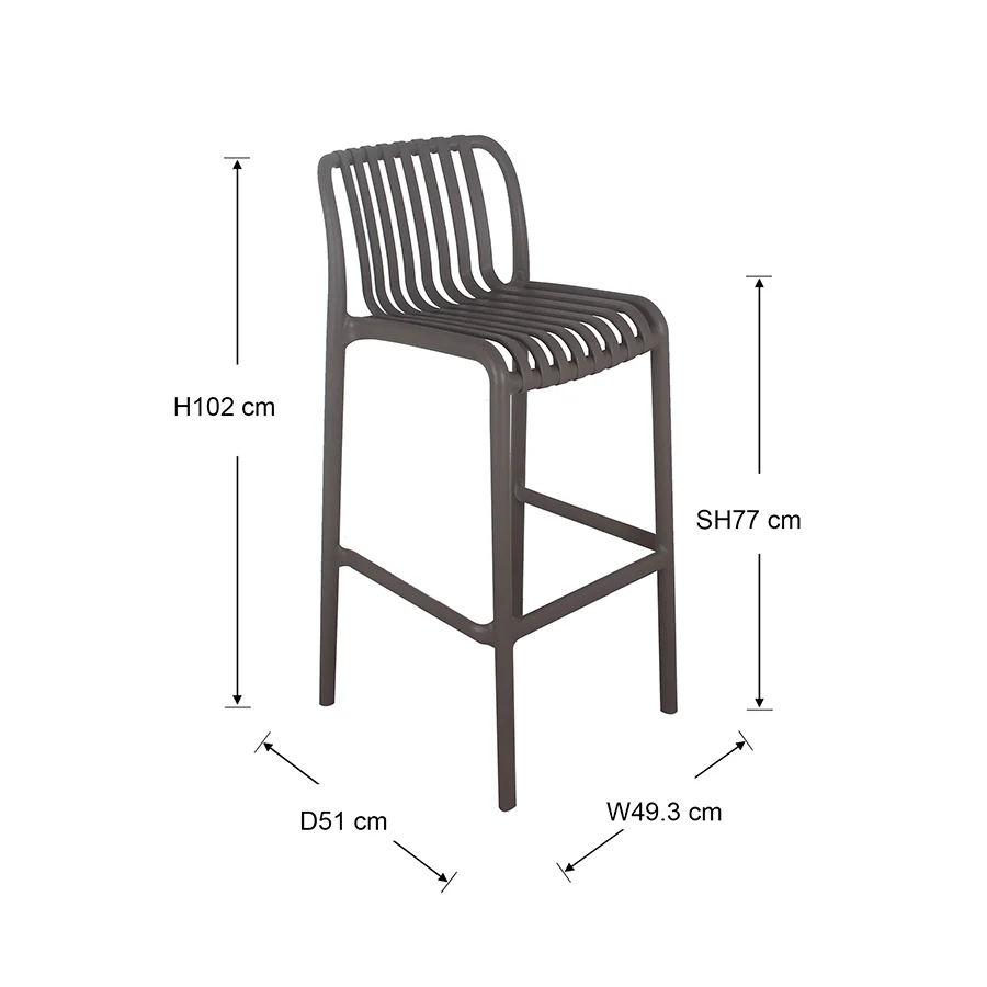 Andre Outdoor Bar Chair - Image 9