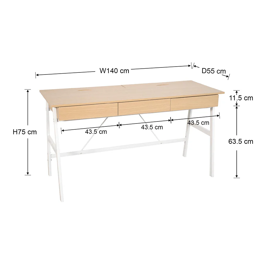 Archie 140 cm Writing Desk - Image 11