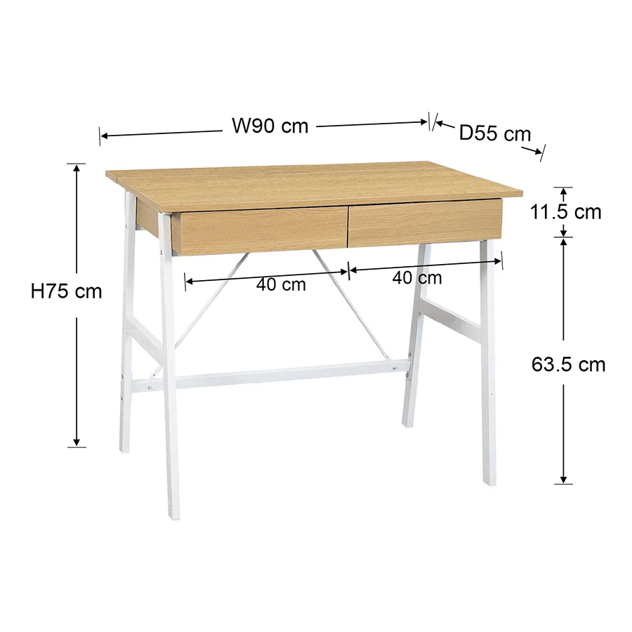 Archie 90 cm Writing Desk - Image 24