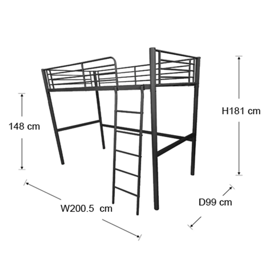 Ariella Metal Loft Bed - Image 8