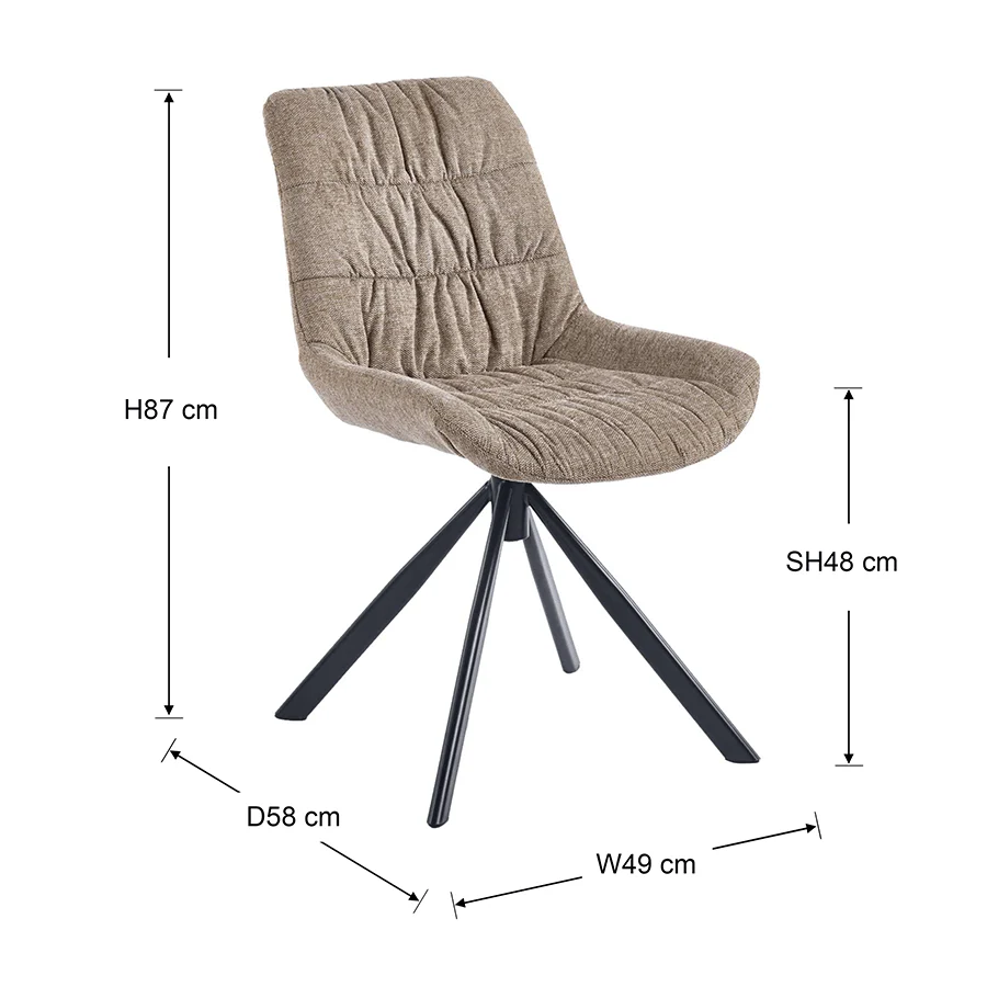 Arisa 360 Swivel Dining Chair - Image 20