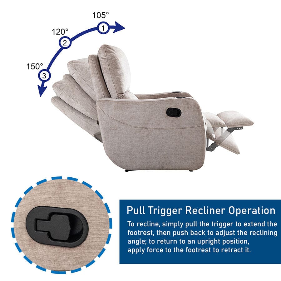 Arlington 1 Seater Recliner Sofa - Image 12