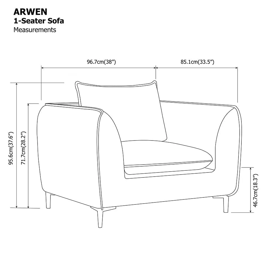Arwen 1 Seater Sofa - Image 17