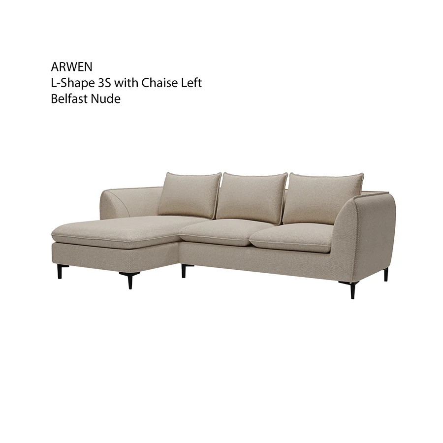 Arwen 3 Seat with Chaise (Left Facing) Sofa - Image 7