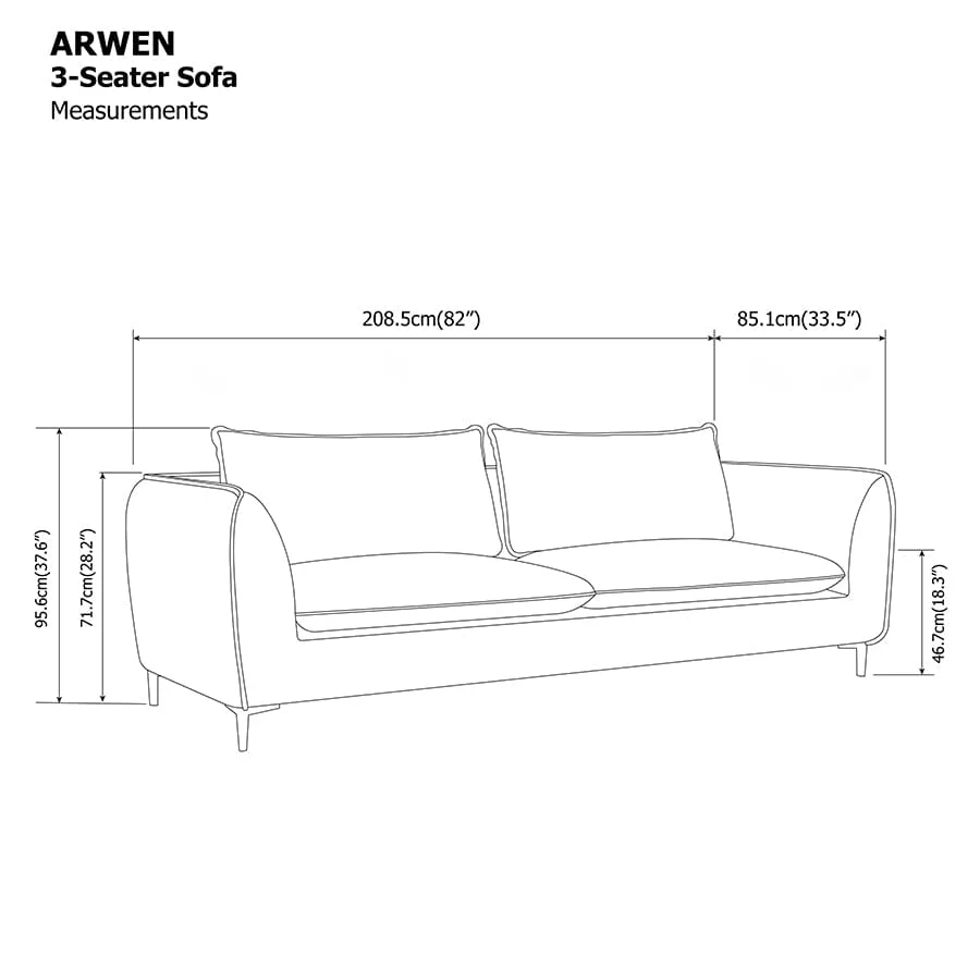 Arwen 3 Seater Sofa - Image 18