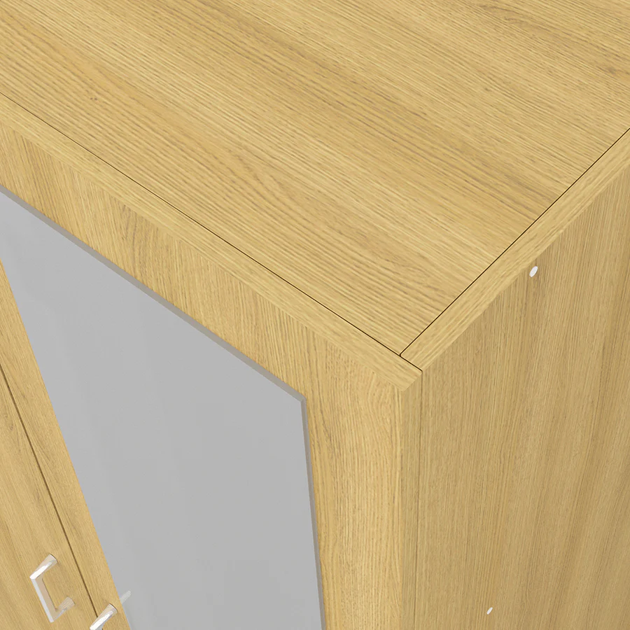 Asher 2 Door Wardrobe with Mirror - Image 10