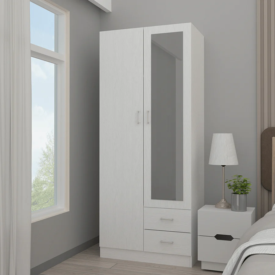 Asher 2 Door Wardrobe with Mirror - Image 16