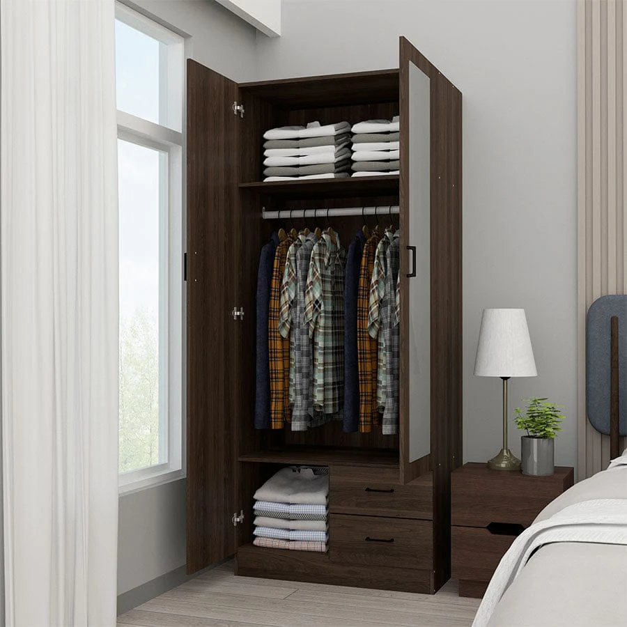 Asher 2 Door Wardrobe with Mirror - Image 31