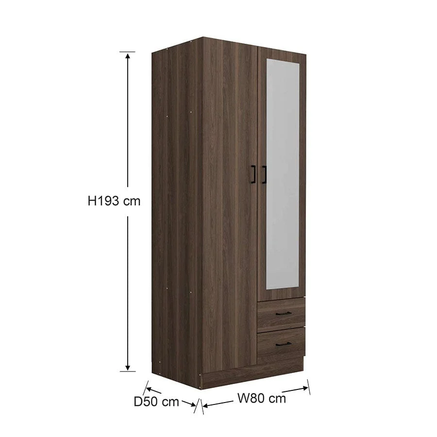 Asher 2 Door Wardrobe with Mirror - Image 41