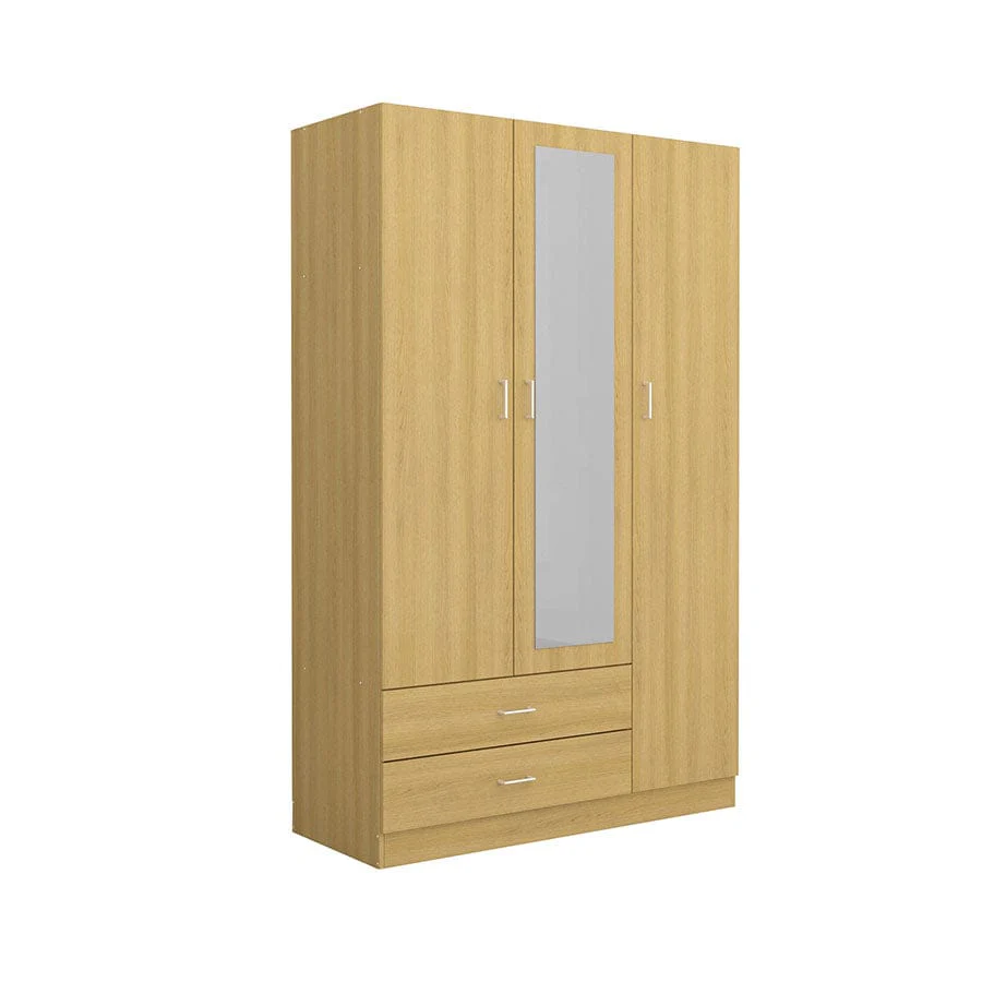 Asher 3 Door Wardrobe with Mirror - Image 14