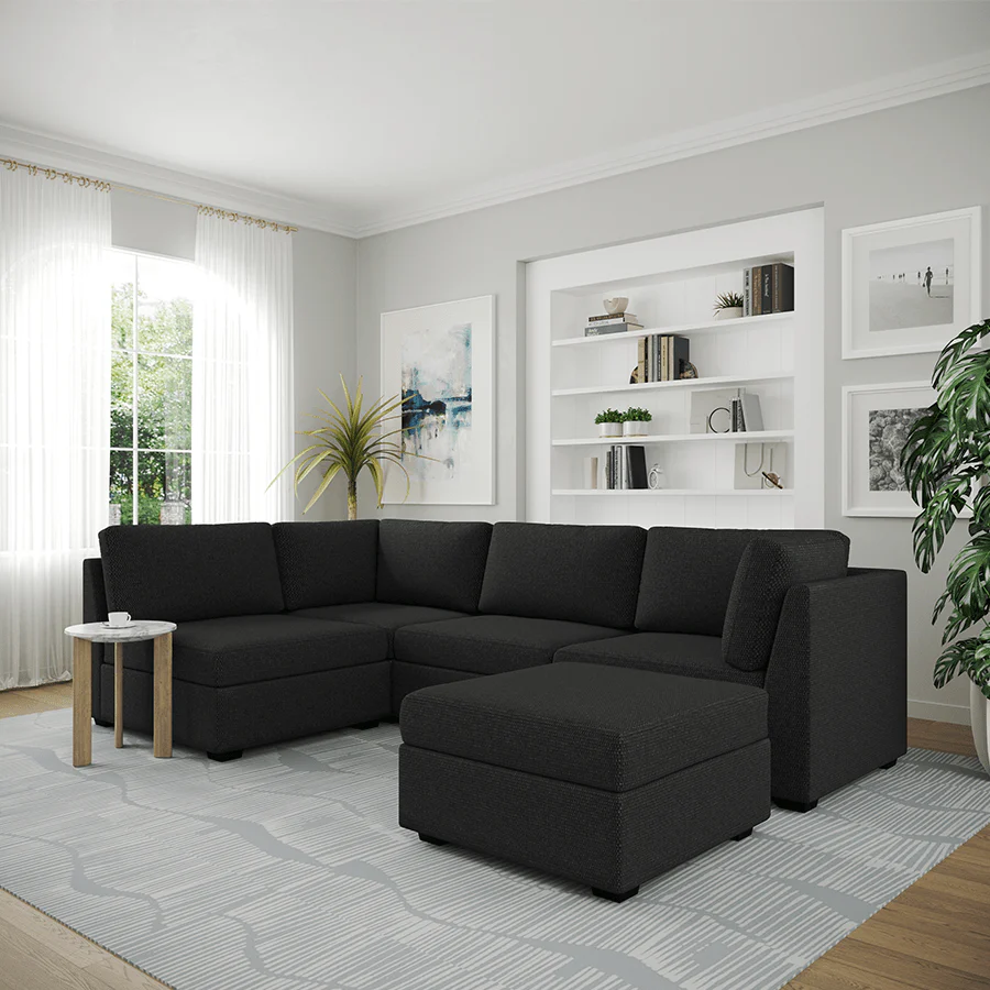 Ava 3 Seater Corner Modular Sofa with Ottoman - Image 33
