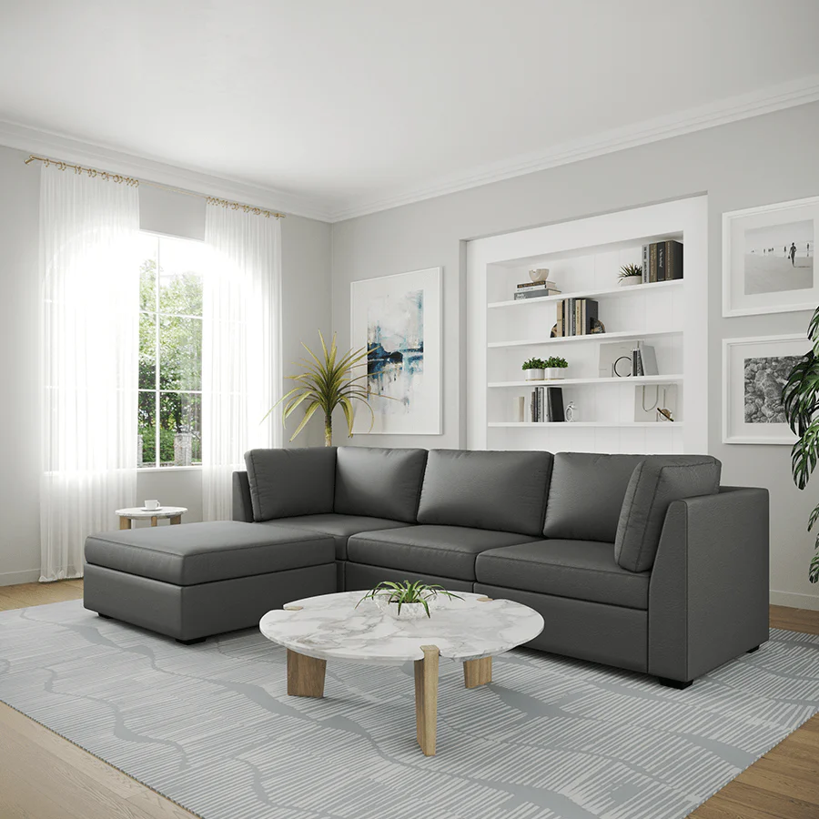 Ava 3 Seater Modular Sofa with Ottoman - Image 39