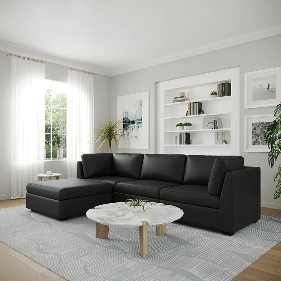 Ava 3 Seater Modular Sofa with Ottoman - Image 42