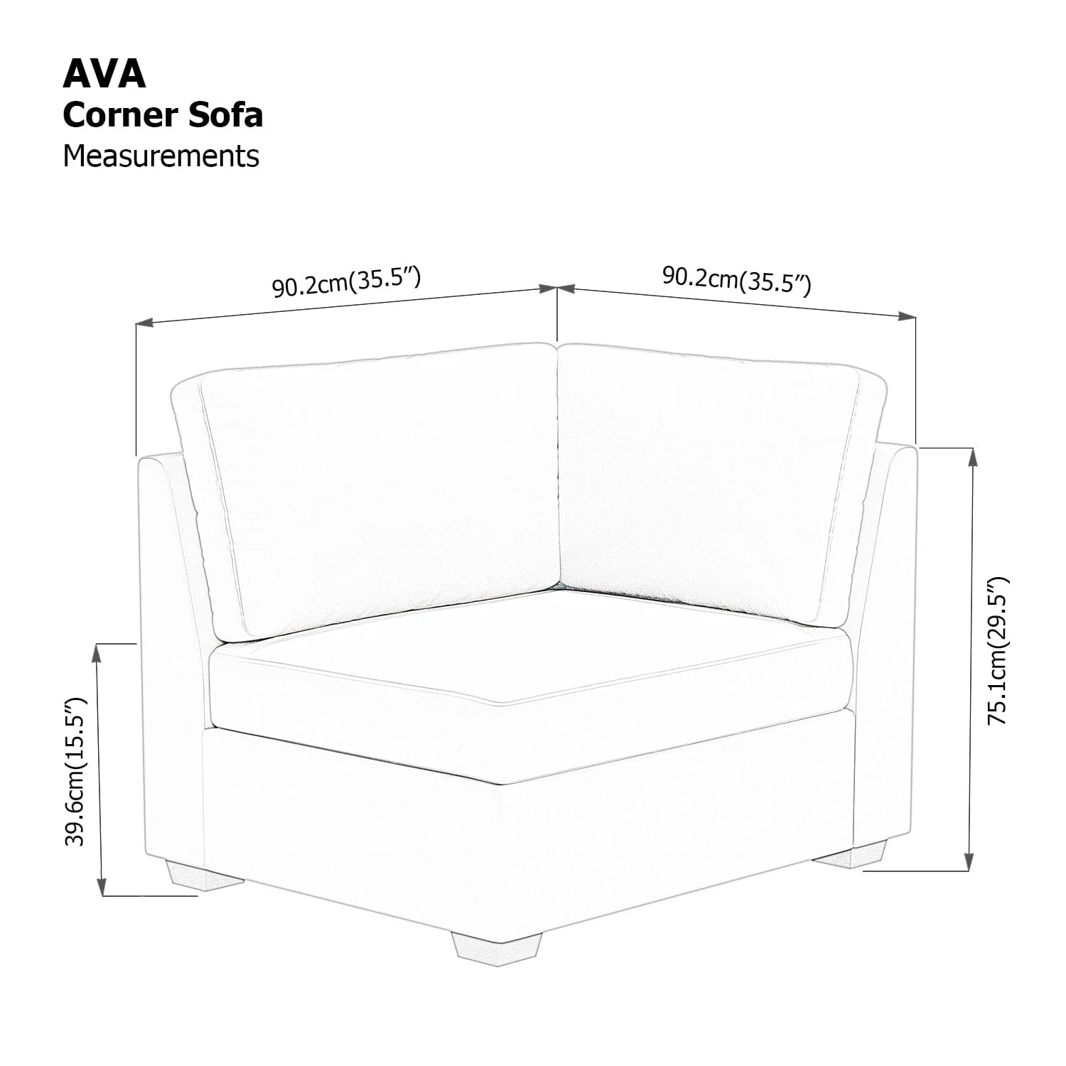 Ava Corner Sofa - Image 30