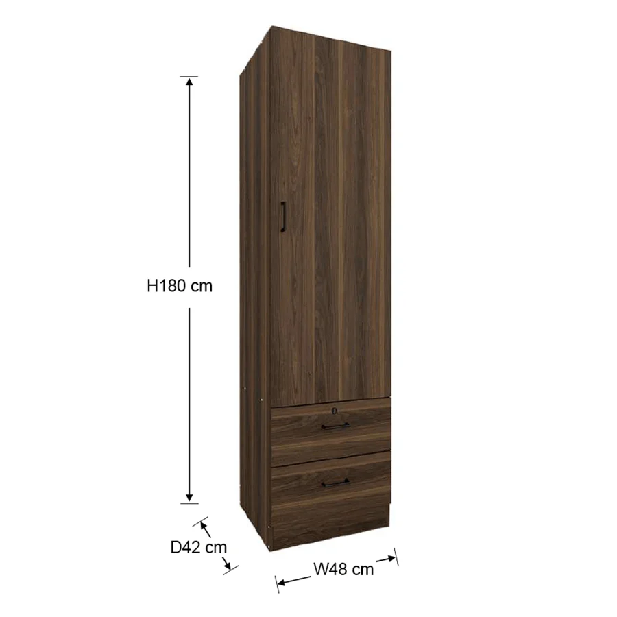 Averie 1 Door Wardrobe with 2 Drawer - Image 12