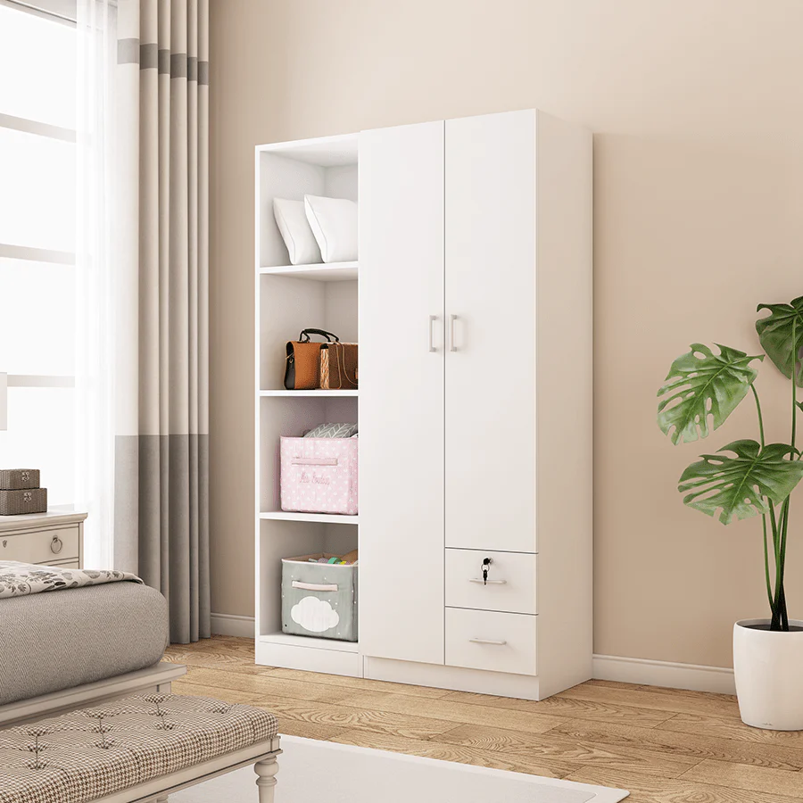 Averie 2 Door with 2 Shelves 2 Drawer Wardrobe - Image 3