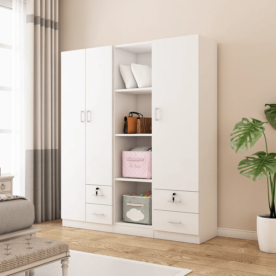 Averie 2 Door with 2 Shelves 2 Drawer Wardrobe - Image 4