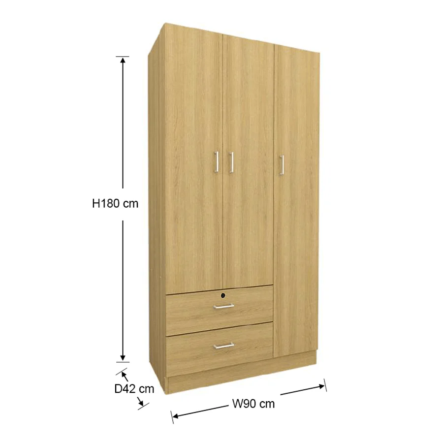 Averie 3 Door with 2 Drawer Wardrobe - Image 12