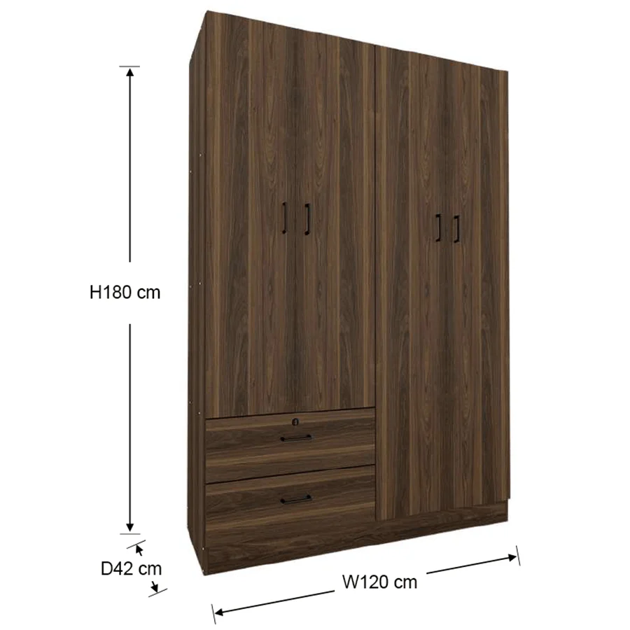Averie 4 Door with 2 Drawer Wardrobe - Image 13