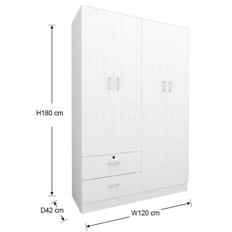 Averie 4 Door with 2 Drawer Wardrobe - Image 39