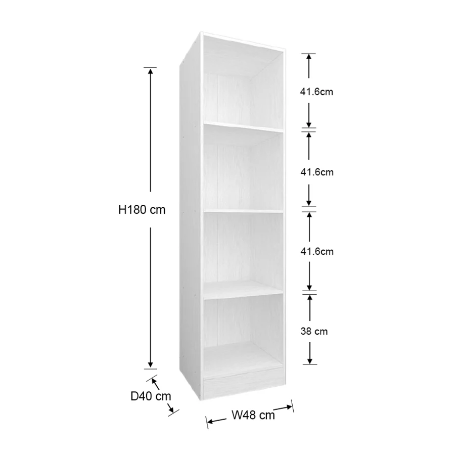 Averie Open Wardrobe with 4 Shelves - Image 26