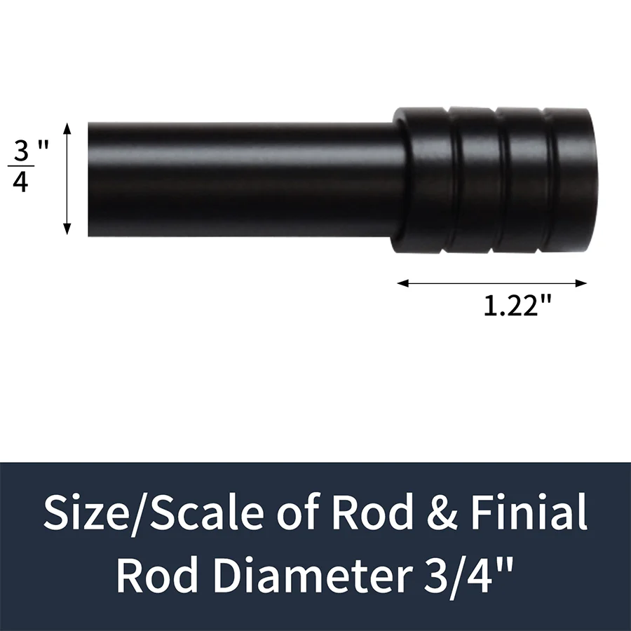 Basic Adjustable Black Curtain Rod - Image 5