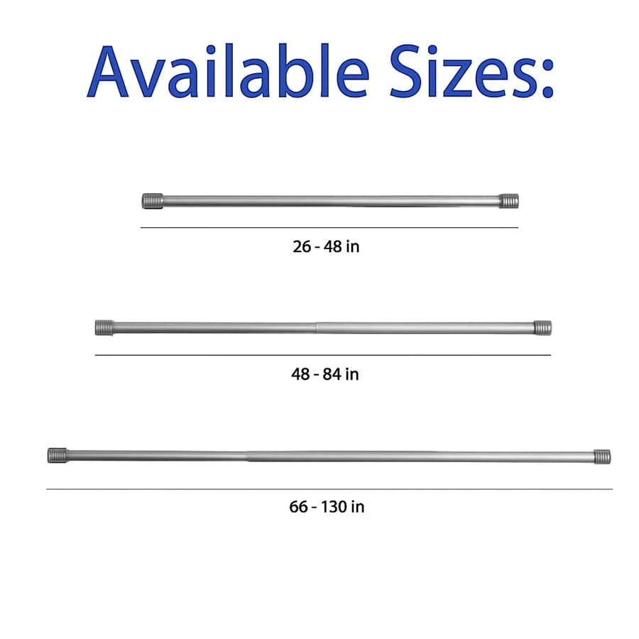 Basic Adjustable Silver Curtain Rod - Image 28