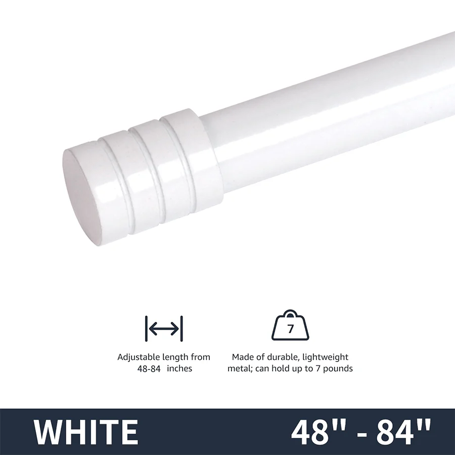 Basic Adjustable White Curtain Rod - Image 14