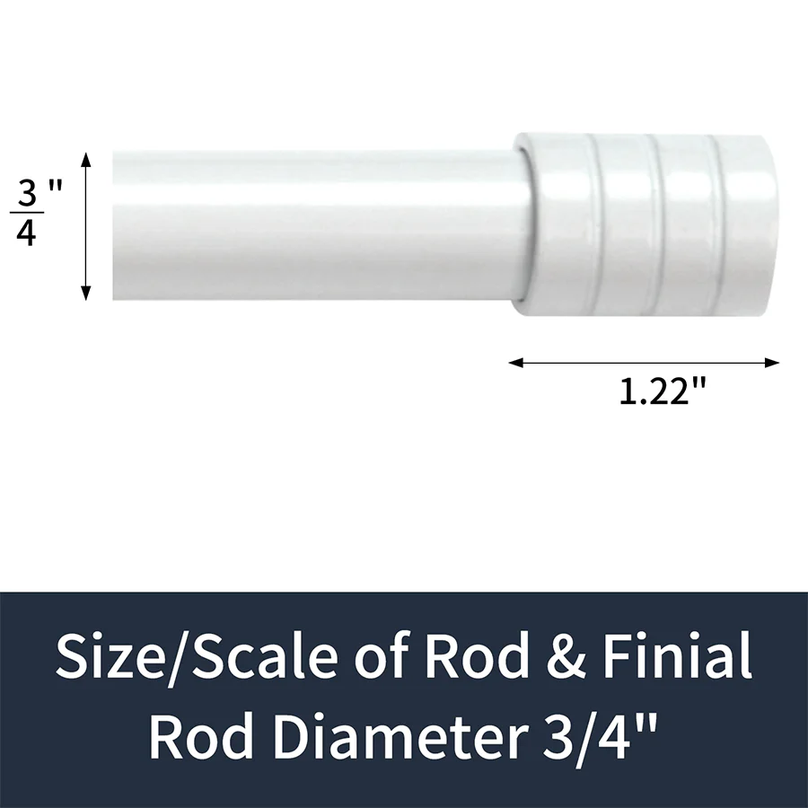 Basic Adjustable White Curtain Rod - Image 25