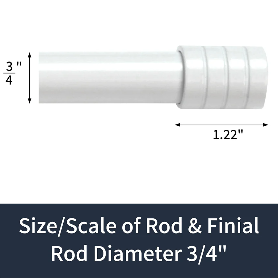 Basic Adjustable White Curtain Rod - Image 5