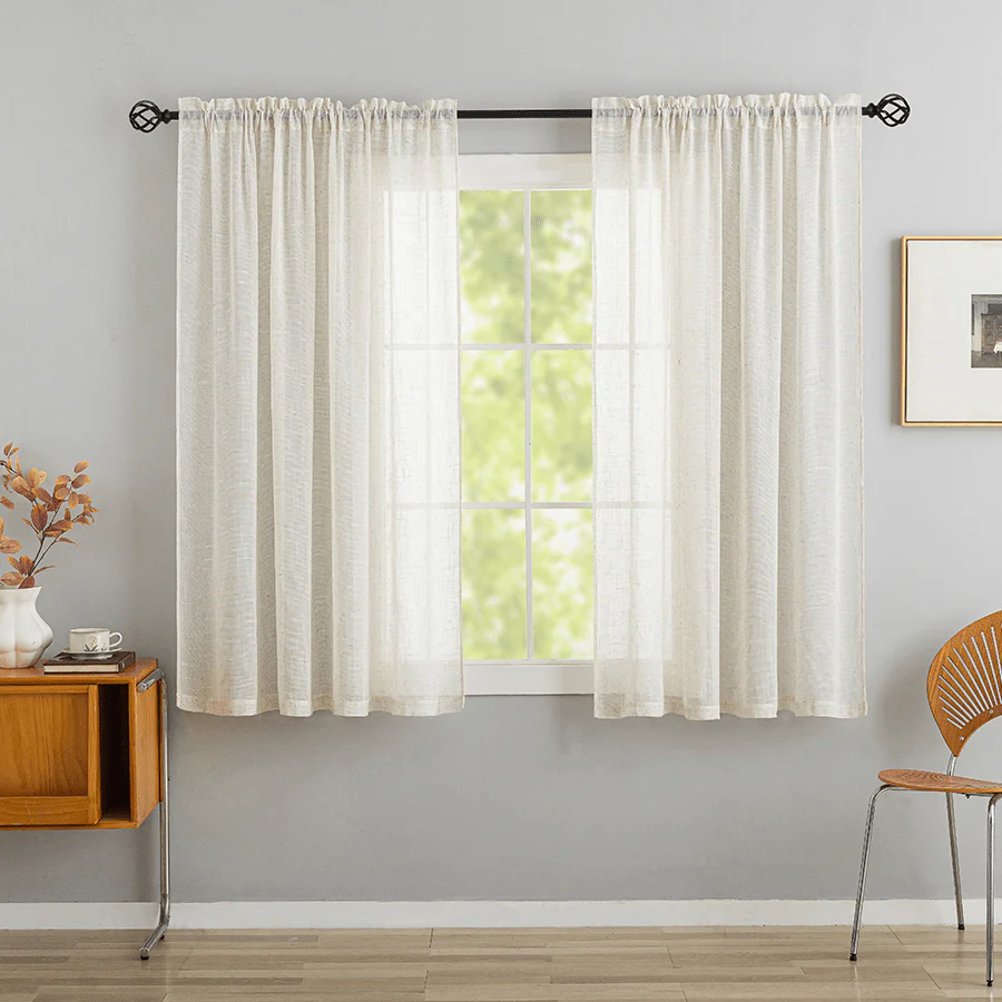 Beri Linen Sheer Set of 2 Curtain - Image 2