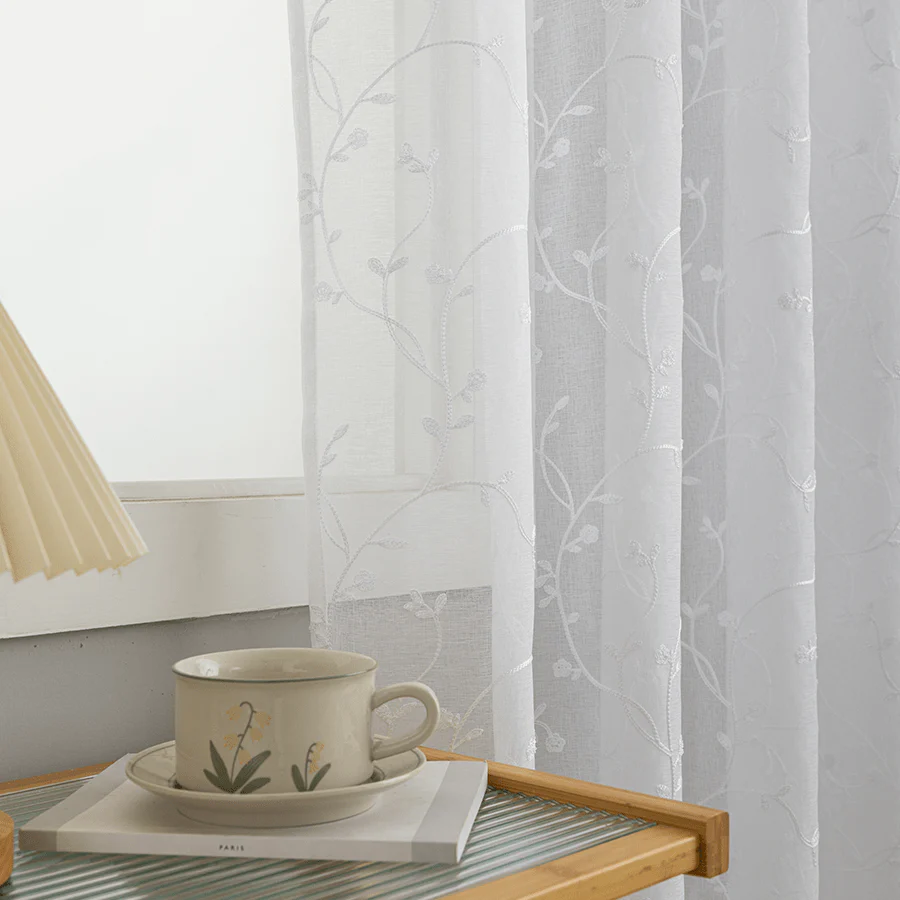Berti Embroidered Sheer Curtain - Image 5
