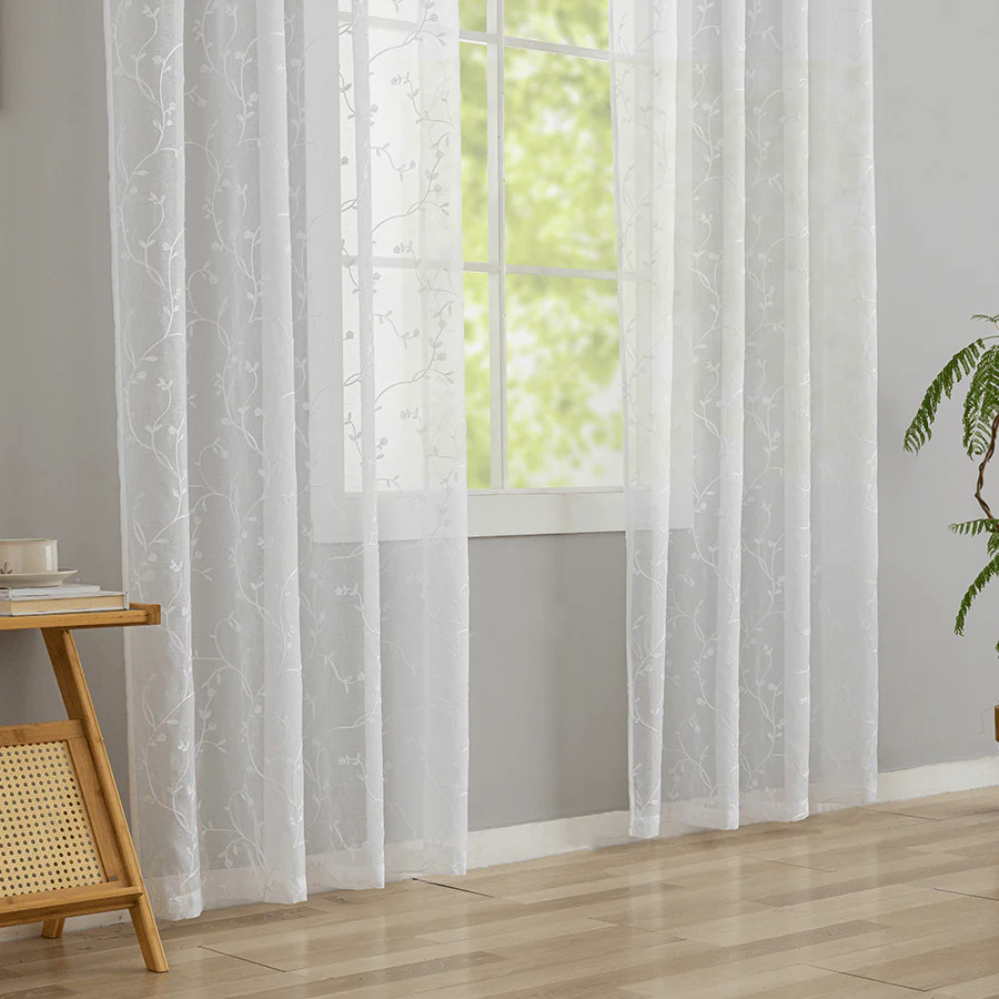Berti Embroidered Sheer Curtain - Image 6