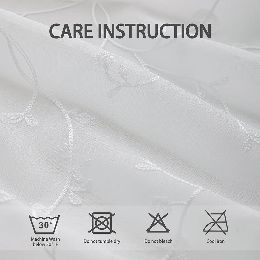 Berti Embroidered Sheer Curtain - Image 9