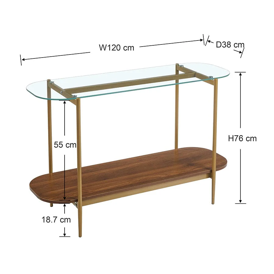 Bexley Glass Top Console Table - Image 11