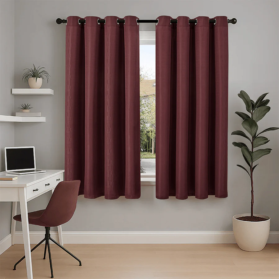 Birte Plain & Print Set of 3 Curtain - Image 3