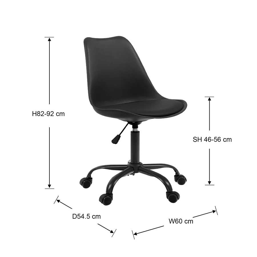 Blaise Plastic Low Back Office Chair - Image 13