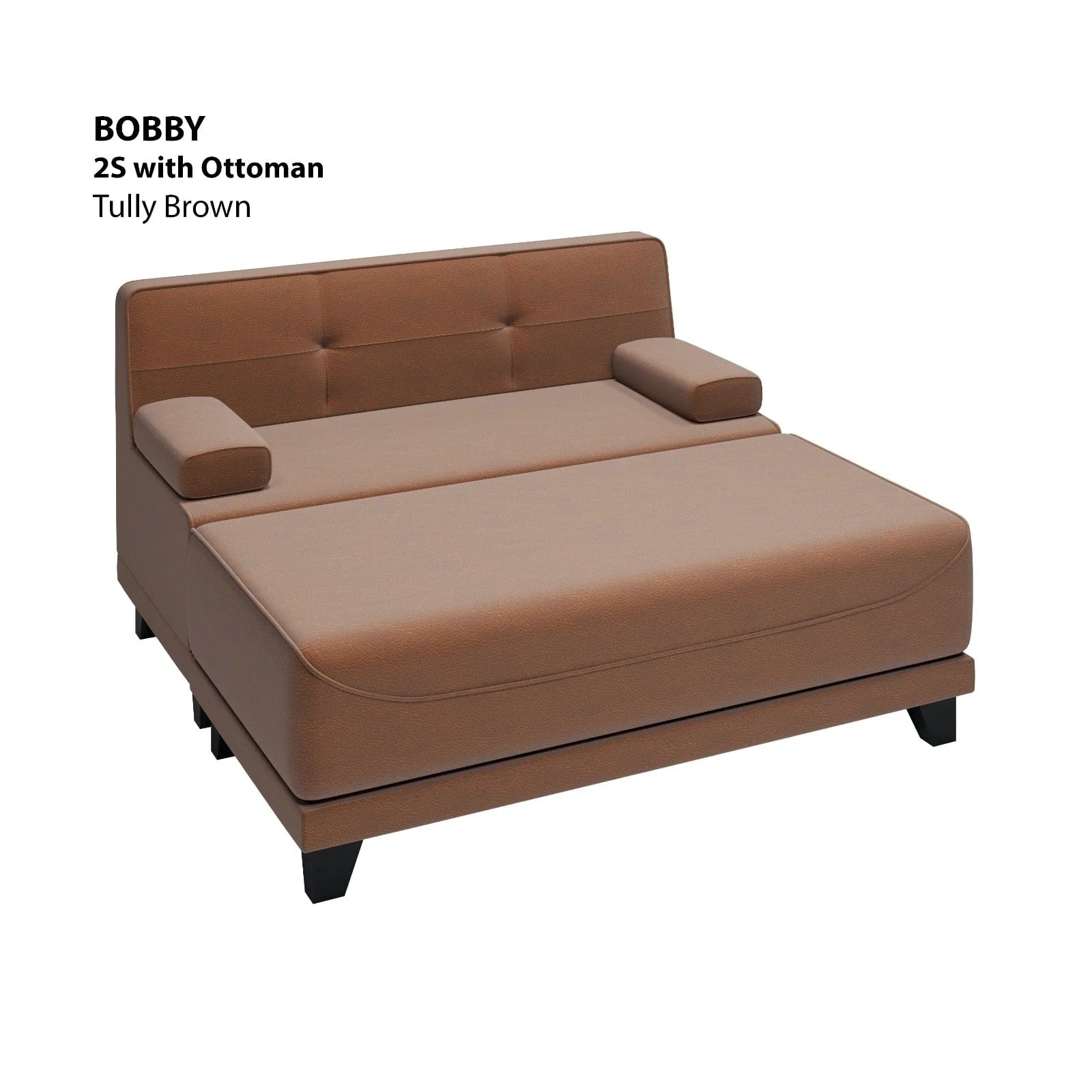 Bobby 2 Seater with Ottoman Sofa - Image 15